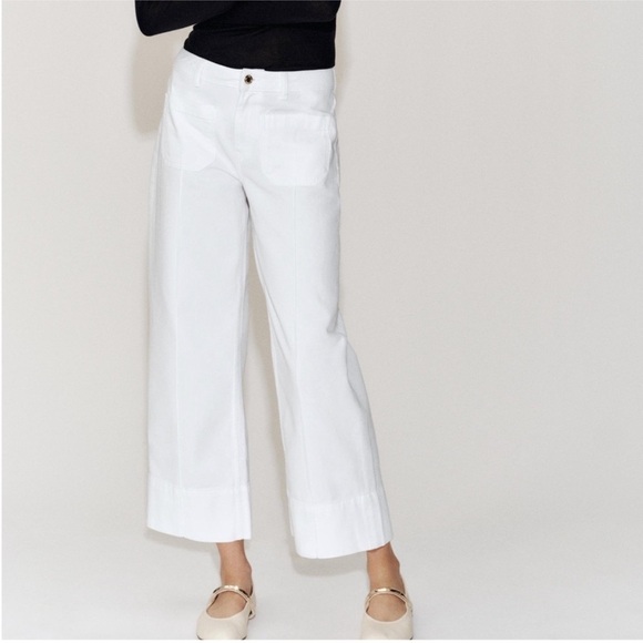 Zara Denim - Zara wide leg front pockets jeans